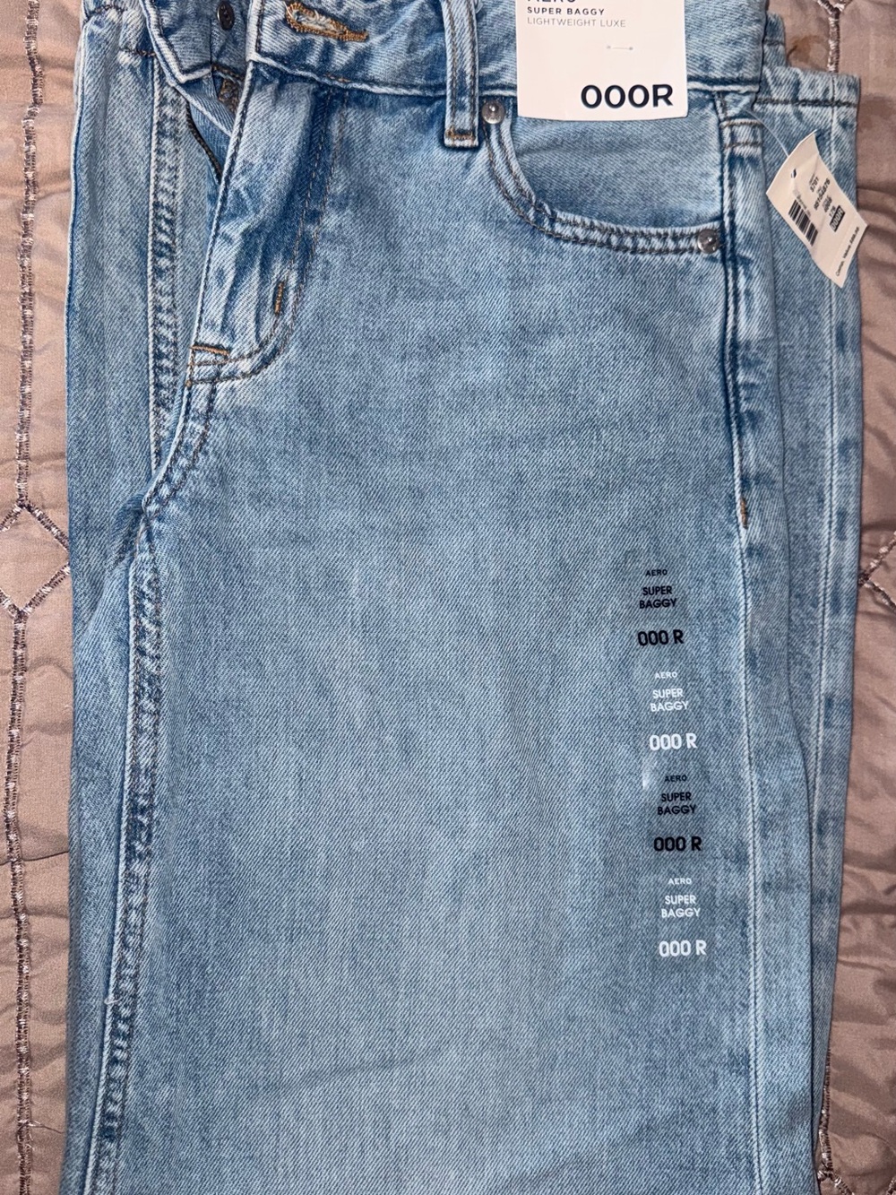 Aeropostale Light Blue Super Baggy Wide-Leg Jeans